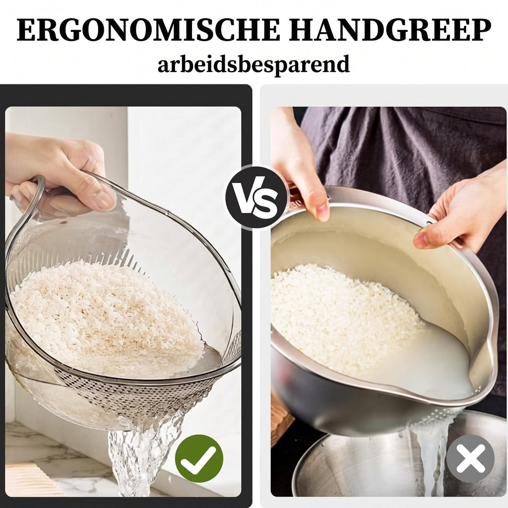 TEN® Vergietkom met handvat