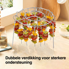 Airfryer spiesjesrek, ronde grill van roestvrij staal 🍢 - Tenkitchen.store