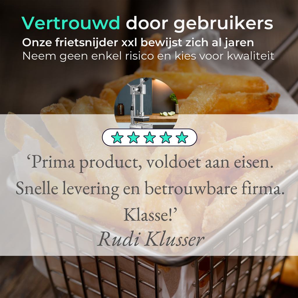 TEN® - Frietsnijder XXL - Frites zelf bakken - RVS - Tenkitchen.store