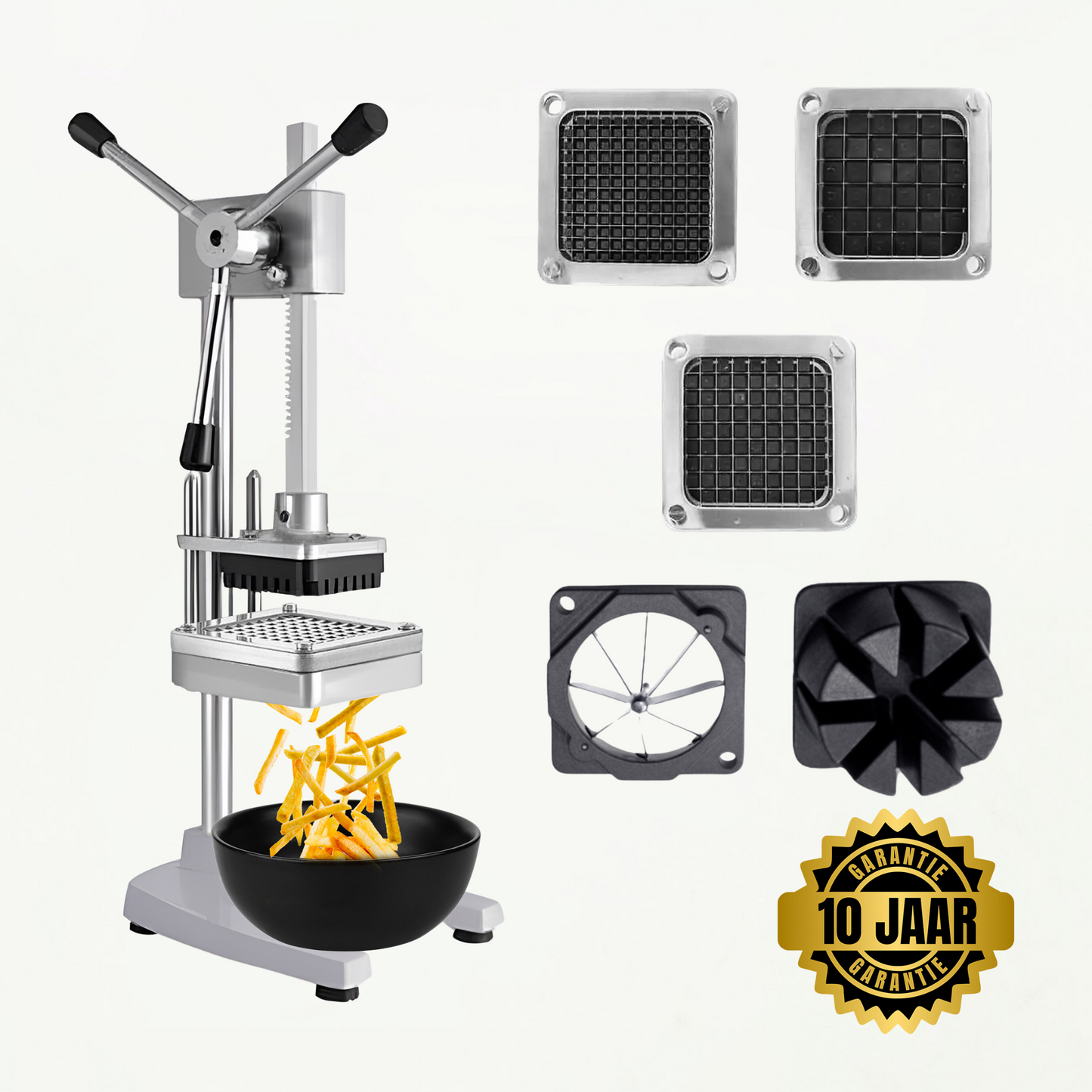 TEN® - Frietsnijder XXL - Frites zelf bakken - RVS