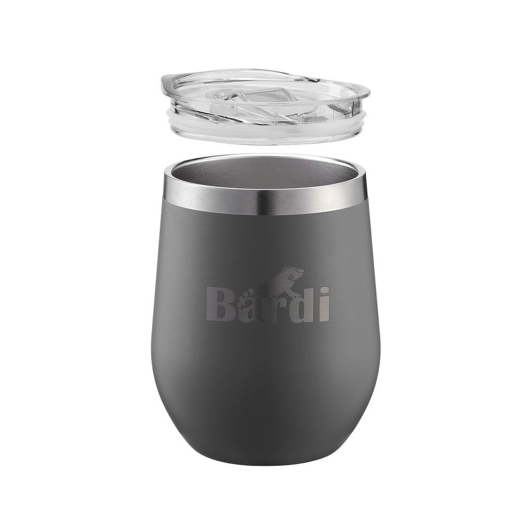 Bardi Thermosbekers 0,3L RVS grijs set -  incl. deksels - dubbelwandig