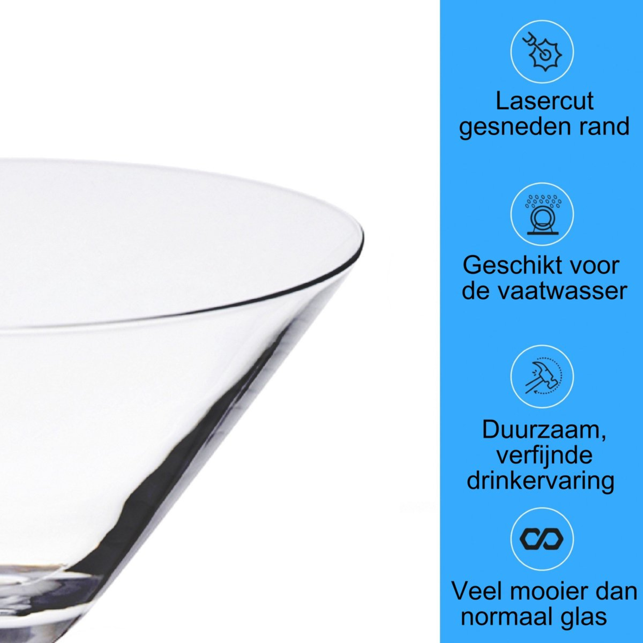TEN® Cocktailglazen - Pornstar Martini Glazen 240ml - Tenkitchen.store