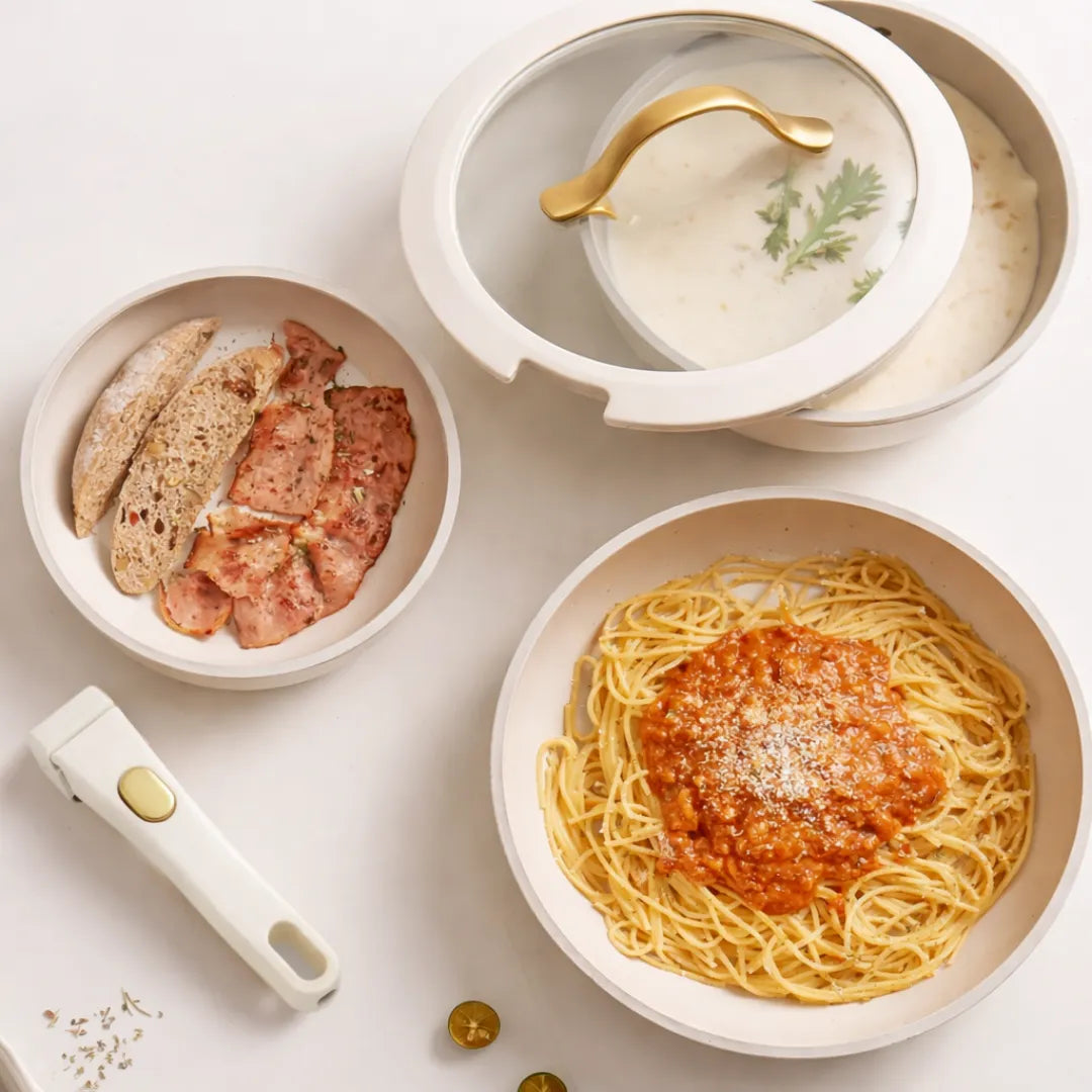 Keramische Pannenset – Gouden Details