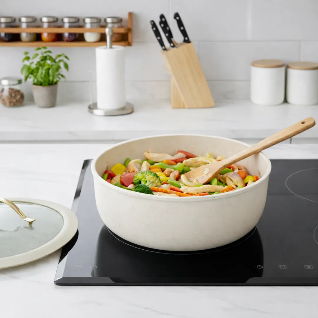 Keramische Pannenset – Gouden Details