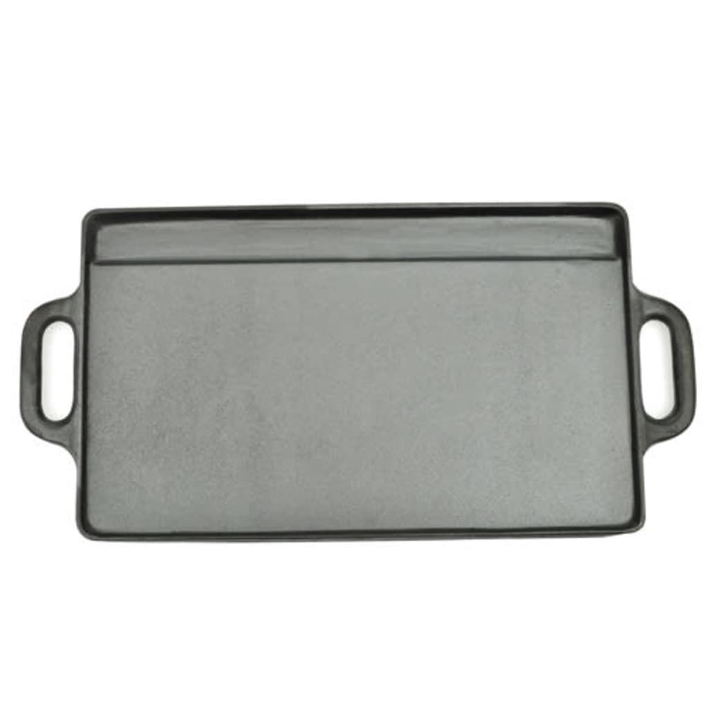 Grillplaat omkeerbare plaat 2 stuks gietijzer 38X23 cm