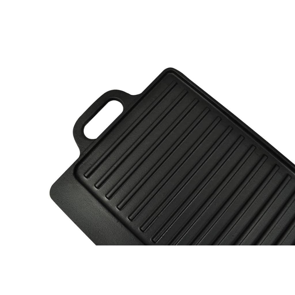 Grillplaat omkeerbare plaat 2 stuks gietijzer 38X23 cm