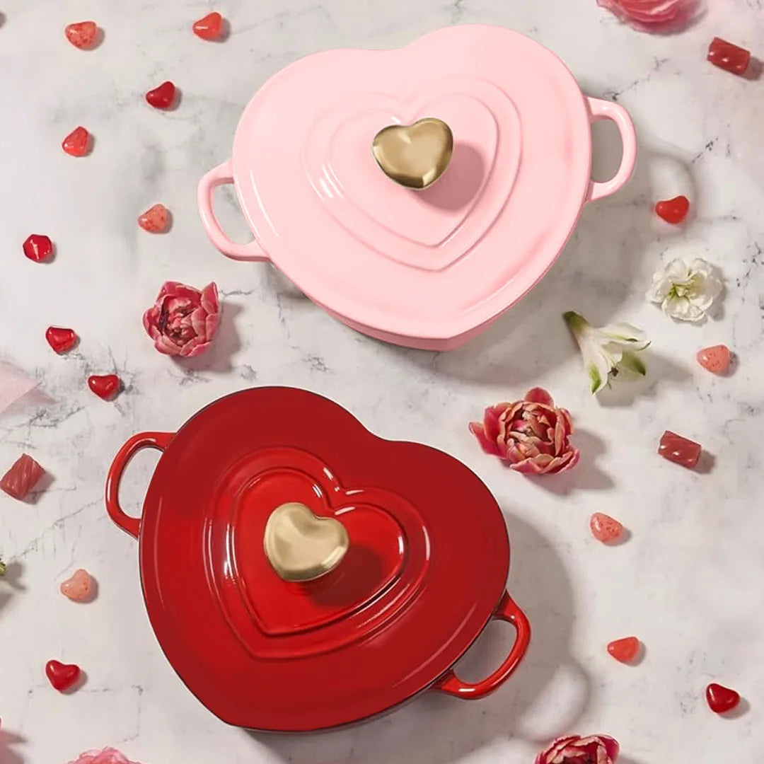 Heart-Shaped Cast Iron Pot