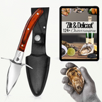 TEN® Oestermes Bruin - Perfect voor Oesters Openen - Tenkitchen.store