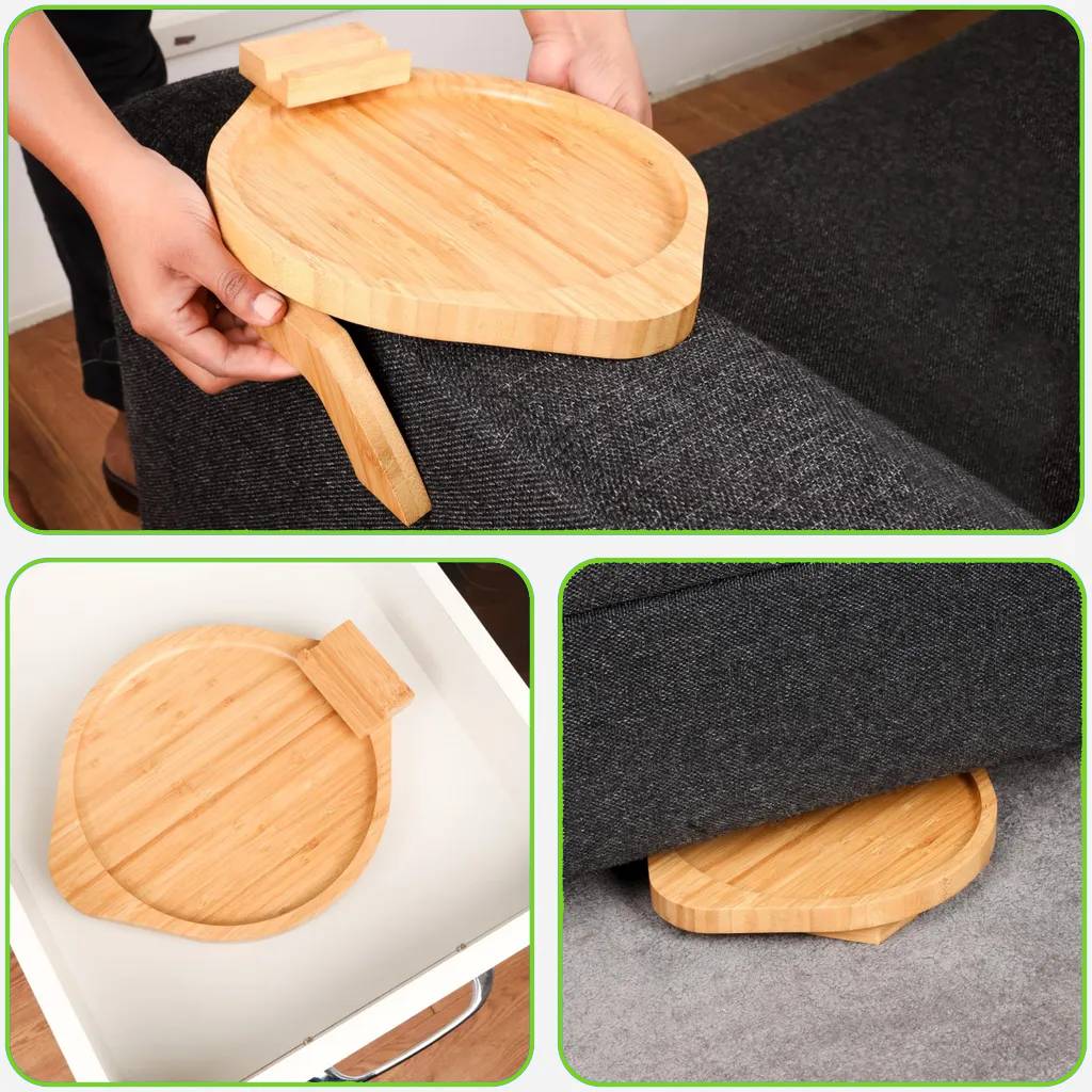 TEN® Bankleuning Tafel Houten Sofa Bijzettafel Met Telefoonhouder