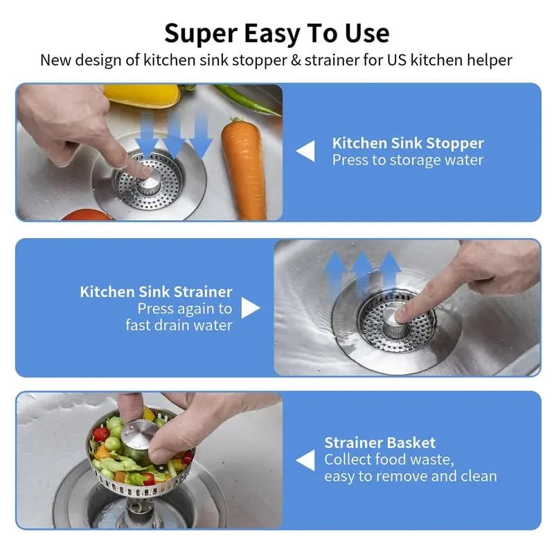 🔥Laatste dag 50% UIT 🔥3 in 1 Keuken gootsteenafvoerzeefjes Keuken gadgets