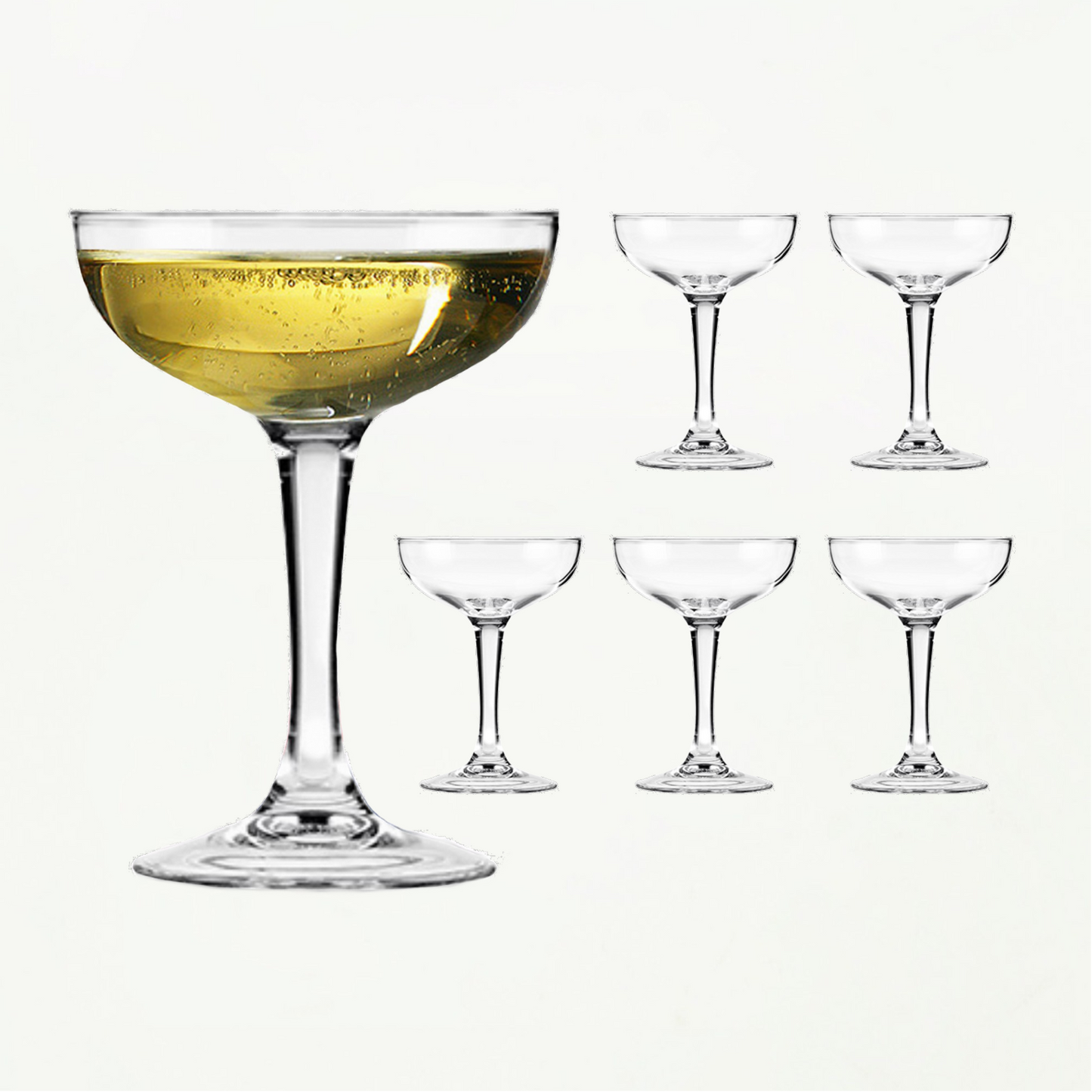 luxe champagne Coupe Glazen 